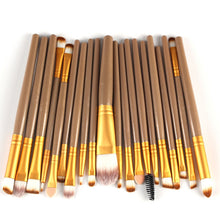 Load image into Gallery viewer, 20pcs/set Wooden Handle Makeup Brush Set Beauty Tool Brushes, Coffee, Gold+Black, Black+White, Full Black, Black+Coffee, Brown+White, Gold+Pink, Brown+Green, Brown+Pink, Brown+Black, Gold+White, Gold+Green, Black+Green, Black+Pink, Brown+Purple        ...