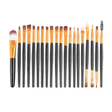 Load image into Gallery viewer, 20pcs/set Wooden Handle Makeup Brush Set Beauty Tool Brushes, Coffee, Gold+Black, Black+White, Full Black, Black+Coffee, Brown+White, Gold+Pink, Brown+Green, Brown+Pink, Brown+Black, Gold+White, Gold+Green, Black+Green, Black+Pink, Brown+Purple        ...
