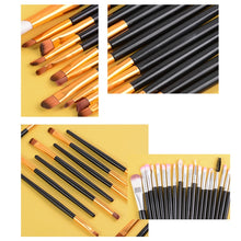 Load image into Gallery viewer, 20pcs/set Wooden Handle Makeup Brush Set Beauty Tool Brushes, Coffee, Gold+Black, Black+White, Full Black, Black+Coffee, Brown+White, Gold+Pink, Brown+Green, Brown+Pink, Brown+Black, Gold+White, Gold+Green, Black+Green, Black+Pink, Brown+Purple        ...