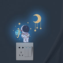 Load image into Gallery viewer, Luminous Astronaut Stars Moon Switch Stickers Children Room Luminous Decorative Wall Stickers