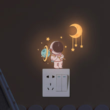 Load image into Gallery viewer, Luminous Astronaut Stars Moon Switch Stickers Children Room Luminous Decorative Wall Stickers
