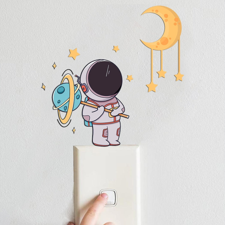 Luminous Astronaut Stars Moon Switch Stickers Children Room Luminous Decorative Wall Stickers