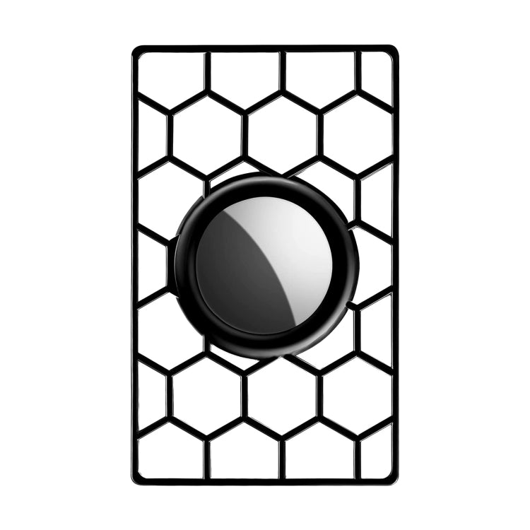For AirTag 2nd Gen / AirTag 1st Gen Location Tracker Card Shape Honeycomb Protective Cover, Honeycomb White, Honeycomb Black