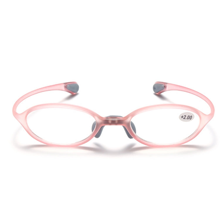 Portable Magnifying Glass Presbyopic Glasses Silicone Anti-Blue Light Reading Glasses, Degree: