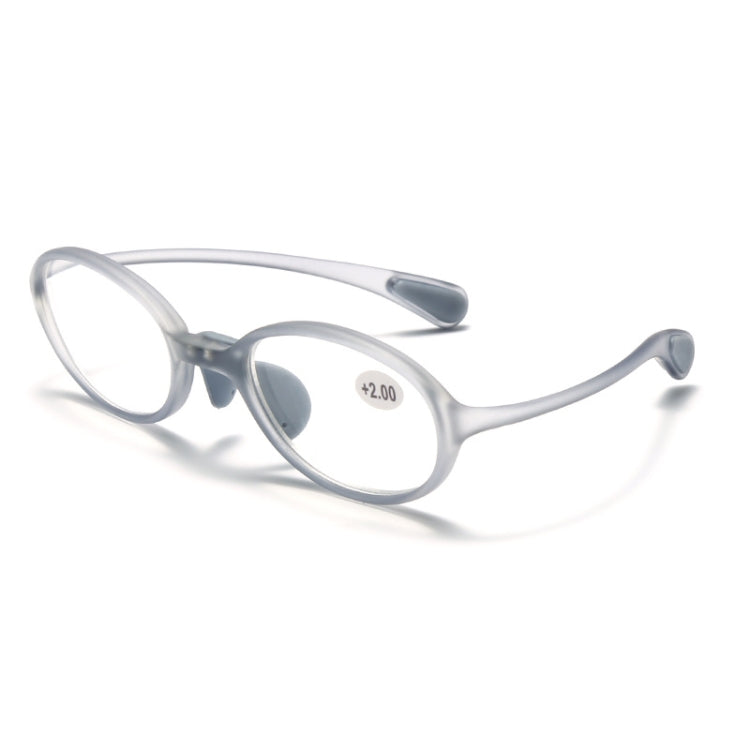 Portable Magnifying Glass Presbyopic Glasses Silicone Anti-Blue Light Reading Glasses, Degree: