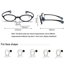 Load image into Gallery viewer, Portable Magnifying Glass Presbyopic Glasses Silicone Anti-Blue Light Reading Glasses, Degree: