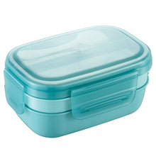 Load image into Gallery viewer, 1900ML Large Capacity Microwave Children Sealed Compartment Lunch Box, Light Blue, Pink, Light Green, Blue, Green