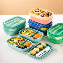 Load image into Gallery viewer, 1900ML Large Capacity Microwave Children Sealed Compartment Lunch Box, Light Blue, Pink, Light Green, Blue, Green