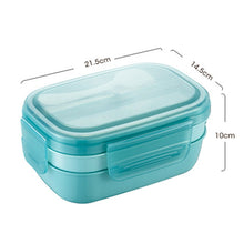 Load image into Gallery viewer, 1900ML Large Capacity Microwave Children Sealed Compartment Lunch Box, Light Blue, Pink, Light Green, Blue, Green