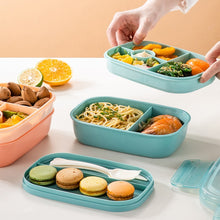 Load image into Gallery viewer, 1900ML Large Capacity Microwave Children Sealed Compartment Lunch Box, Light Blue, Pink, Light Green, Blue, Green