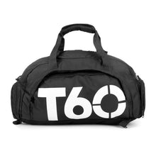 Load image into Gallery viewer, Wet and Dry Separation Fitness Backpack Swimming Taekwondo Waterproof Travel Bag, Red, Black Bottom White Word, Black Bottom Yellow Word, Simple Black Bottom Blue Word, Blue