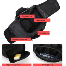 Load image into Gallery viewer, Wet and Dry Separation Fitness Backpack Swimming Taekwondo Waterproof Travel Bag, Red, Black Bottom White Word, Black Bottom Yellow Word, Simple Black Bottom Blue Word, Blue