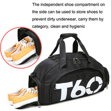 Load image into Gallery viewer, Wet and Dry Separation Fitness Backpack Swimming Taekwondo Waterproof Travel Bag, Red, Black Bottom White Word, Black Bottom Yellow Word, Simple Black Bottom Blue Word, Blue
