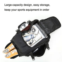 Load image into Gallery viewer, Wet and Dry Separation Fitness Backpack Swimming Taekwondo Waterproof Travel Bag, Red, Black Bottom White Word, Black Bottom Yellow Word, Simple Black Bottom Blue Word, Blue