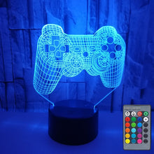 Load image into Gallery viewer, 3D Game Handle Three-dimensional Colorful LED Lights, Touch Black Base, Touch Crack Base, Touch Black Base+Remote Control, Touch Crack Base+Remote Control