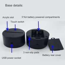 Load image into Gallery viewer, 3D Game Handle Three-dimensional Colorful LED Lights, Touch Black Base, Touch Crack Base, Touch Black Base+Remote Control, Touch Crack Base+Remote Control