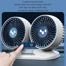 Load image into Gallery viewer, 12v/24v Car Fan USB Interface Powerful Double Head Electric Fan