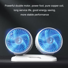 Load image into Gallery viewer, 12v/24v Car Fan USB Interface Powerful Double Head Electric Fan