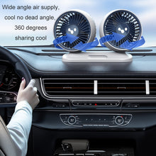 Load image into Gallery viewer, 12v/24v Car Fan USB Interface Powerful Double Head Electric Fan
