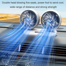 Load image into Gallery viewer, 12v/24v Car Fan USB Interface Powerful Double Head Electric Fan
