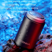 Load image into Gallery viewer, KONKA Mini Portable Razor Outdoor Waterproof Men Razor, Black, Black+1 Knife Head, Black+3 Knife Head