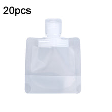 Load image into Gallery viewer, 20pcs Travel Refillable Empty Squeeze Pouch Lotion Shampoo Squeezable Bags, 30ml, 50ml, 100ml