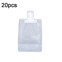 Load image into Gallery viewer, 20pcs Travel Refillable Empty Squeeze Pouch Lotion Shampoo Squeezable Bags, 30ml, 50ml, 100ml