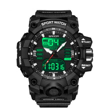 Load image into Gallery viewer, SANDA Green Light Alarm Clock Multifunctional Waterproof Shockproof Transparent Watch
