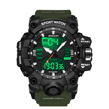 Load image into Gallery viewer, SANDA Green Light Alarm Clock Multifunctional Waterproof Shockproof Transparent Watch