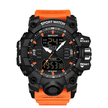 Load image into Gallery viewer, SANDA Green Light Alarm Clock Multifunctional Waterproof Shockproof Transparent Watch