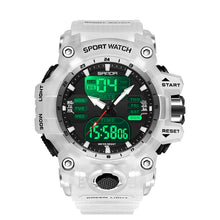 Load image into Gallery viewer, SANDA Green Light Alarm Clock Multifunctional Waterproof Shockproof Transparent Watch