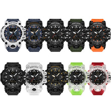 Load image into Gallery viewer, SANDA Green Light Alarm Clock Multifunctional Waterproof Shockproof Transparent Watch