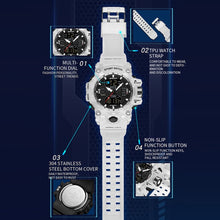 Load image into Gallery viewer, SANDA Green Light Alarm Clock Multifunctional Waterproof Shockproof Transparent Watch