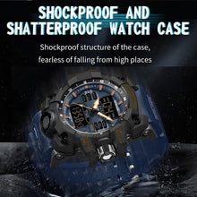 Load image into Gallery viewer, SANDA Green Light Alarm Clock Multifunctional Waterproof Shockproof Transparent Watch