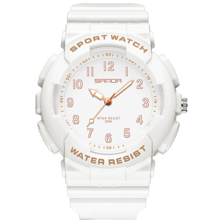SANDA Small Fresh Digital All-match Waterproof Luminous Student Watch