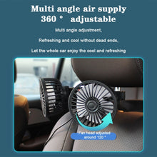 Load image into Gallery viewer, 5V 2A Car Rear Seat Back USB Interface Powerful Double-headed Fan, F4207