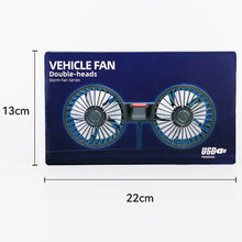 Load image into Gallery viewer, 5V 2A Car Rear Seat Back USB Interface Powerful Double-headed Fan, F4207