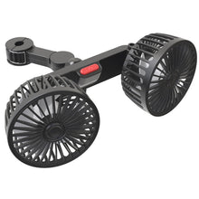 Load image into Gallery viewer, 5V 2A Car Rear Seat Back USB Interface Powerful Double-headed Fan, F4207