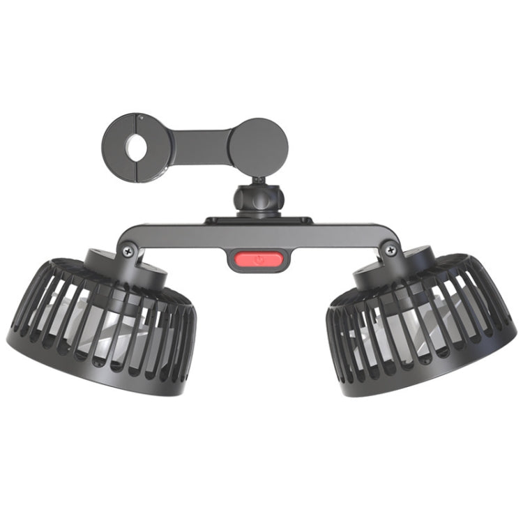 5V 2A Car Rear Seat Back USB Interface Powerful Double-headed Fan, F4207