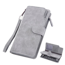 Load image into Gallery viewer, Baellerry Matte Leather Multi-card Slot Men Clutch Bag Zip Buckle Vintage Wallet