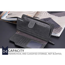 Load image into Gallery viewer, Baellerry Matte Leather Multi-card Slot Men Clutch Bag Zip Buckle Vintage Wallet