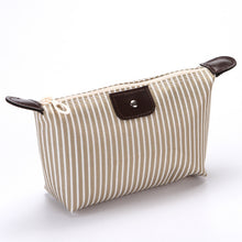 Load image into Gallery viewer, Striped Dumpling Cosmetic Bag Travel Folding Toiletry Bag