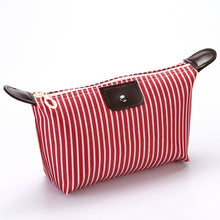 Load image into Gallery viewer, Striped Dumpling Cosmetic Bag Travel Folding Toiletry Bag