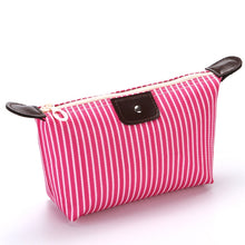 Load image into Gallery viewer, Striped Dumpling Cosmetic Bag Travel Folding Toiletry Bag
