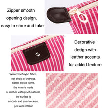 Load image into Gallery viewer, Striped Dumpling Cosmetic Bag Travel Folding Toiletry Bag
