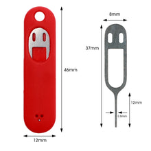 Load image into Gallery viewer, Eject Sim Card Tray Open Pins Needle Keychain Tool With Silicone Case