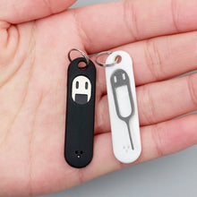 Load image into Gallery viewer, Eject Sim Card Tray Open Pins Needle Keychain Tool With Silicone Case