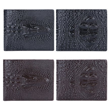 Load image into Gallery viewer, Baellerry Crocodile Print Men Short Wallet Vintage Multi-card Slot Coin Purse