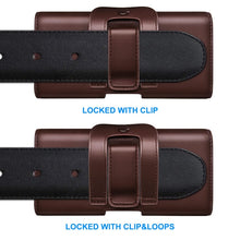 Load image into Gallery viewer, Nuoku Magnetic Flaps Leather Belt Case For Smart Phones, 17.3 x 8 x 2.5cm  6.7 Inch
