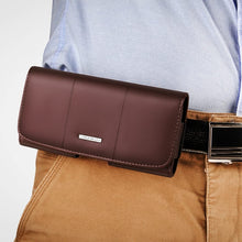 Load image into Gallery viewer, Nuoku Magnetic Flaps Leather Belt Case For Smart Phones, 17.3 x 8 x 2.5cm  6.7 Inch